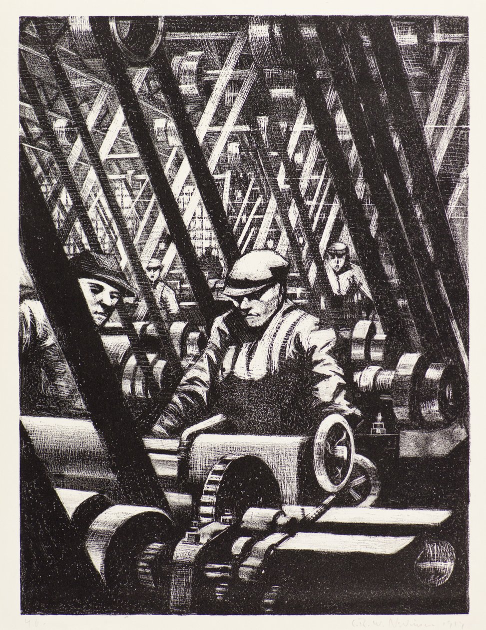 Het Maken van de Motor door Christopher Richard Wynne Nevinson