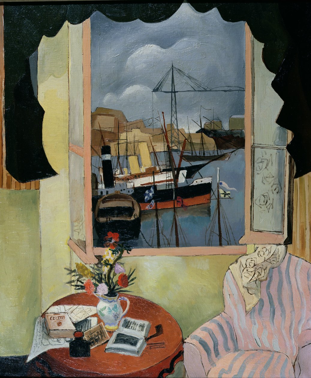 Raam in Marseille, 1927 door Christopher Wood