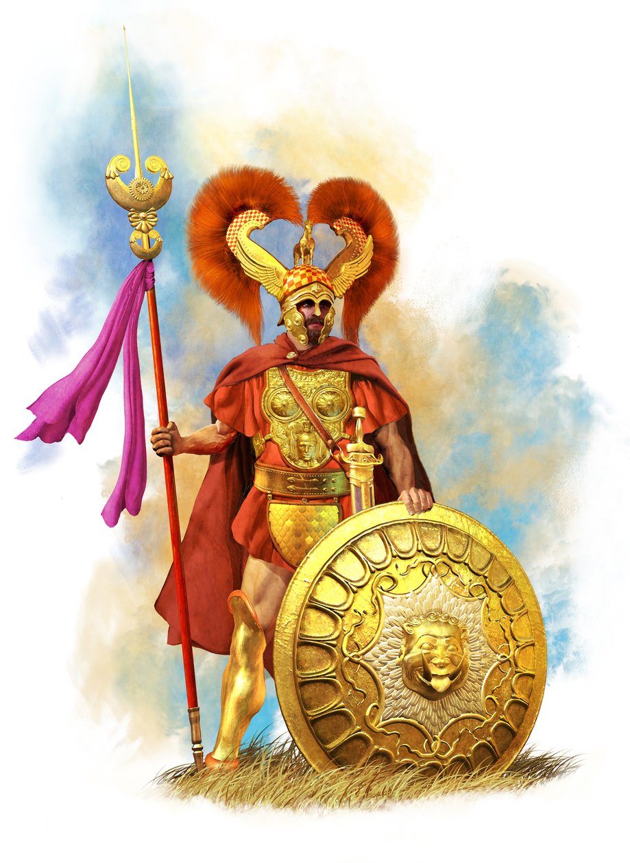 Libische infanterieofficier van het Carthaagse leger, 202 v.Chr., 2021 (digitalbrush, 3d cgi) door Christos Giannopolous