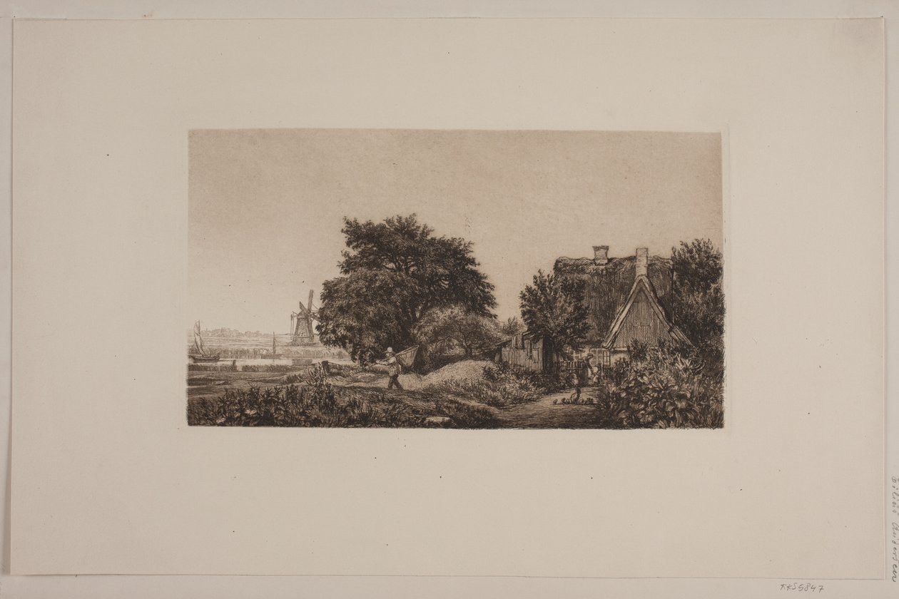 Landschap met molen door Cilius Johannes Konrad Andersen