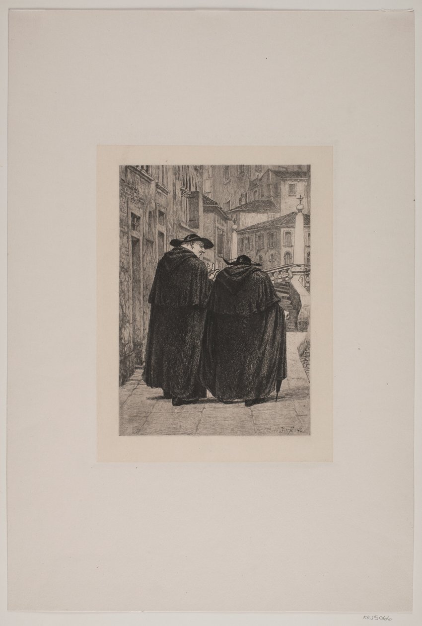 Twee Romeinse priesters door Cilius Johannes Konrad Andersen