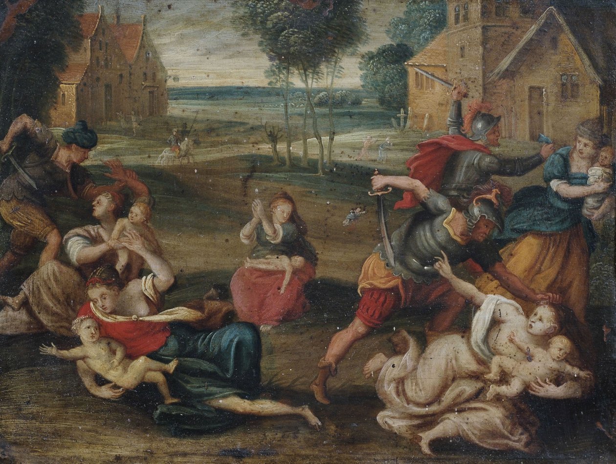 De kindermoord van Bethlehem door Circle of Frans Francken the Younger