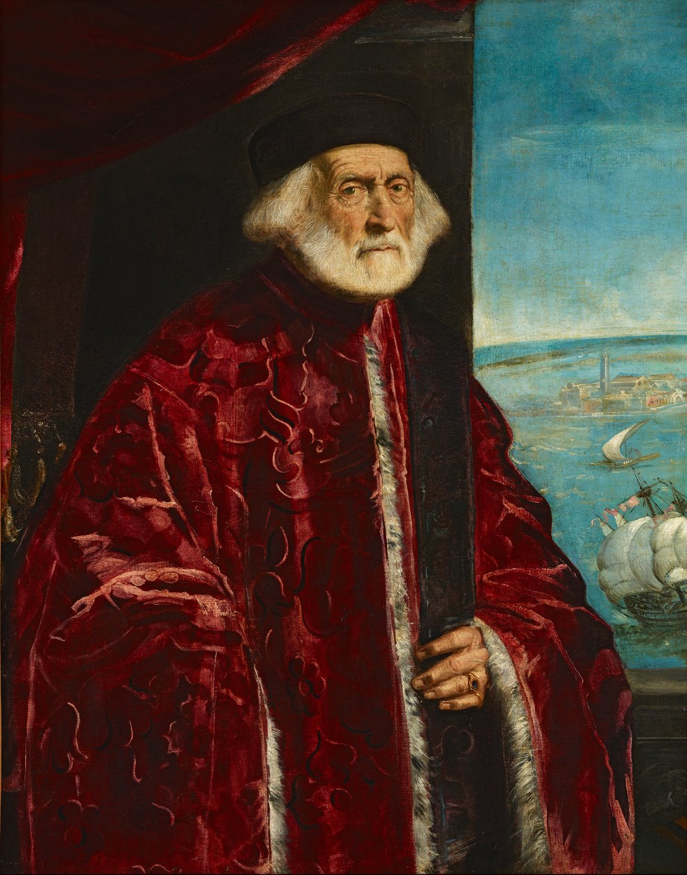 Cirkel van Jacopo Tintoretto - Portret van een Venetiaanse procureur, 1938.1.142 door Circle of Jacopo Tintoretto