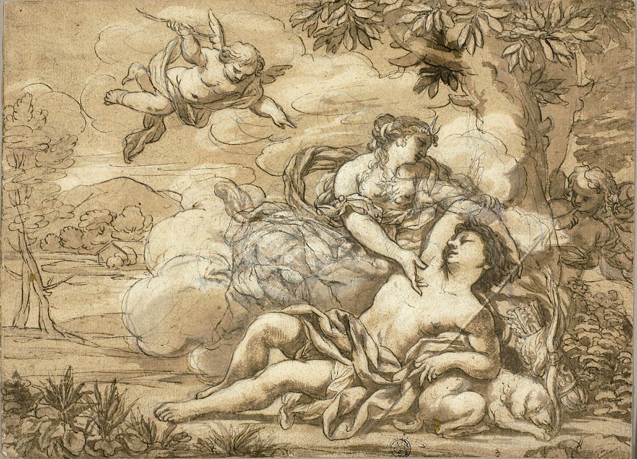 Diana en Endymion door Ciro Ferri