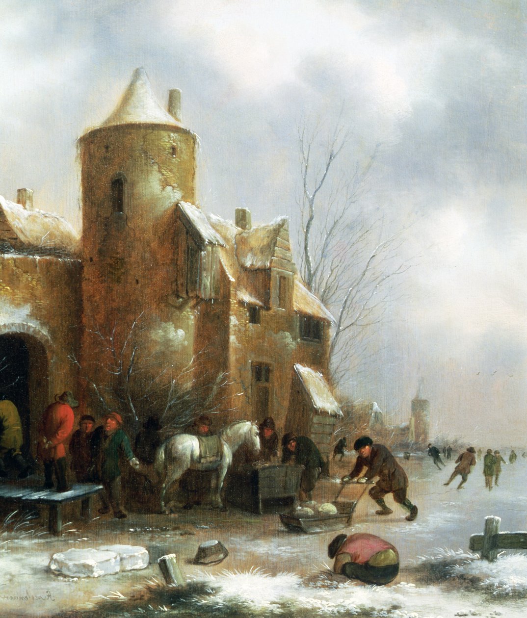 Winterlandschap door Claes Molenaer