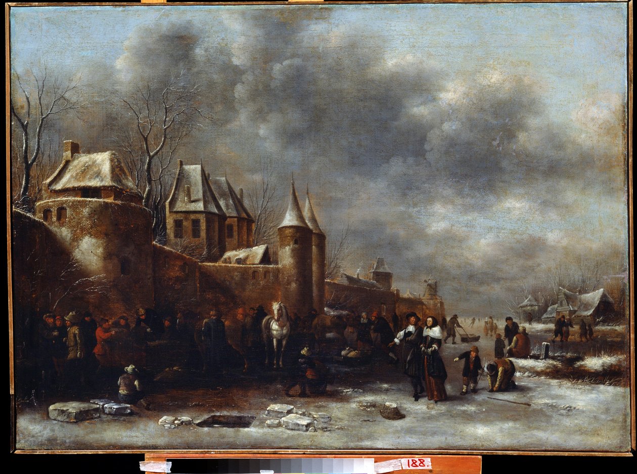 Kasteel aan de rivier door Claes  Molenaer