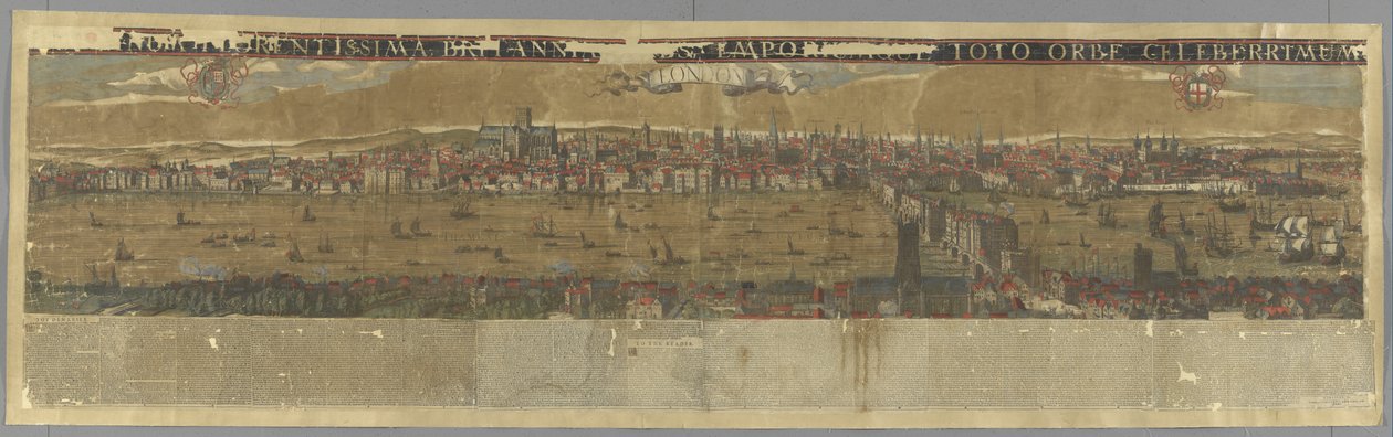 Uitzicht op de rivier de Theems, met London Bridge, 