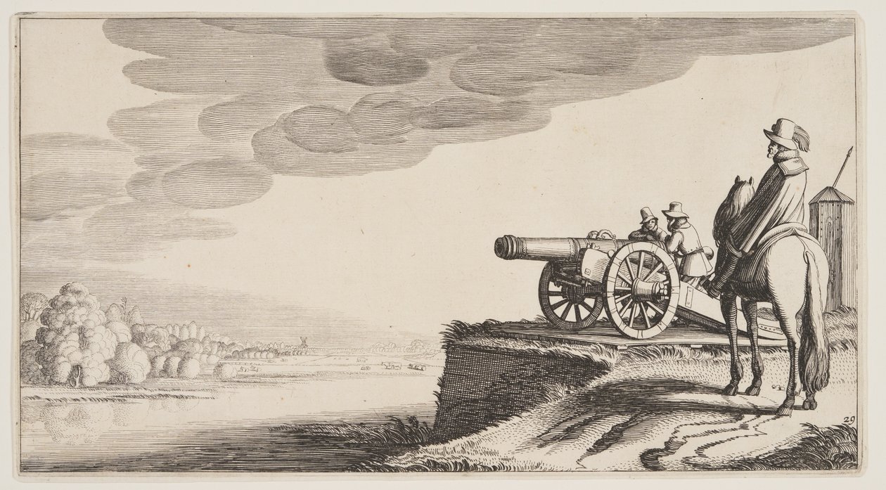 Uitkijktoren aan een rivier, uit Landschappen (Playsante Lantschappen) door Claes Jansz. Visscher II