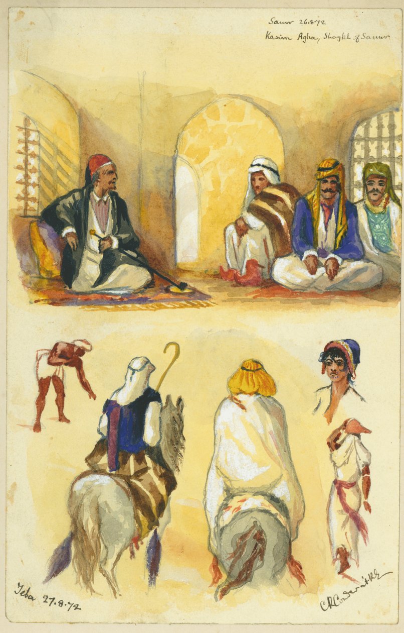 Samur en Jeba, 1872 door Claude Conder