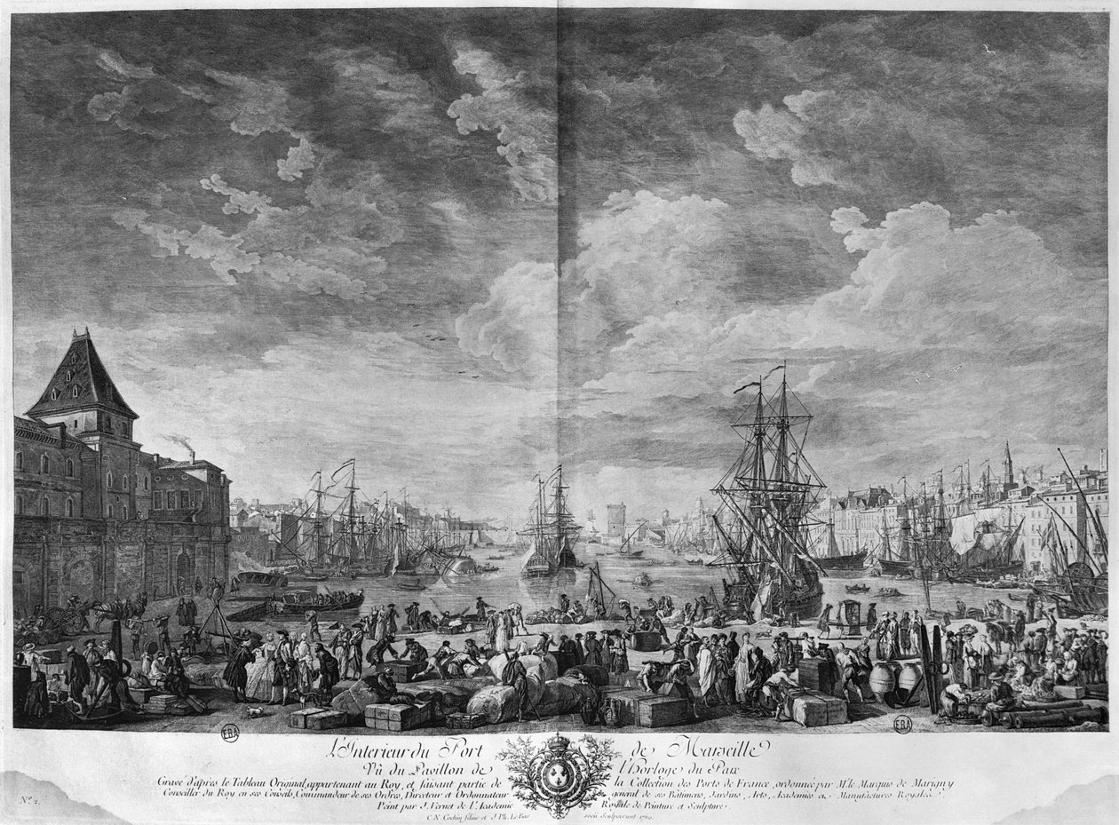Binnenhaven van Marseille, gezien vanaf het Paviljoen van de Horloge du Parc, serie 