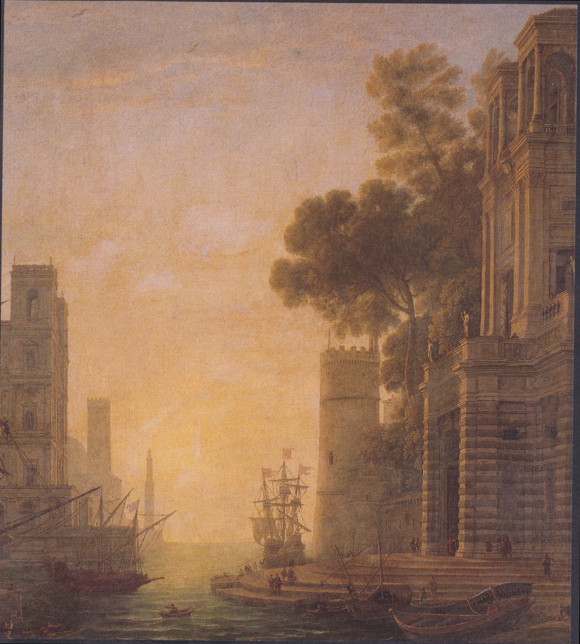 De inscheping van de heilige Paula in Ostia door Claude Lorrain