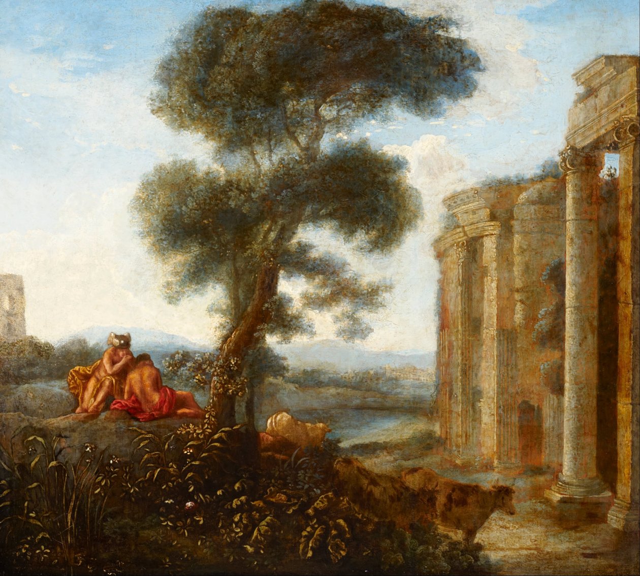 Mercurius en Argus door Claude Lorrain