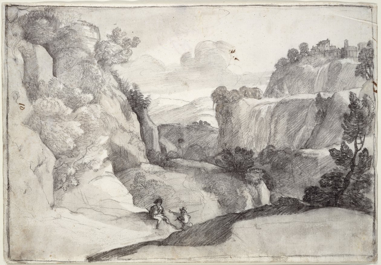 De watervallen van Tivoli door Claude Lorrain