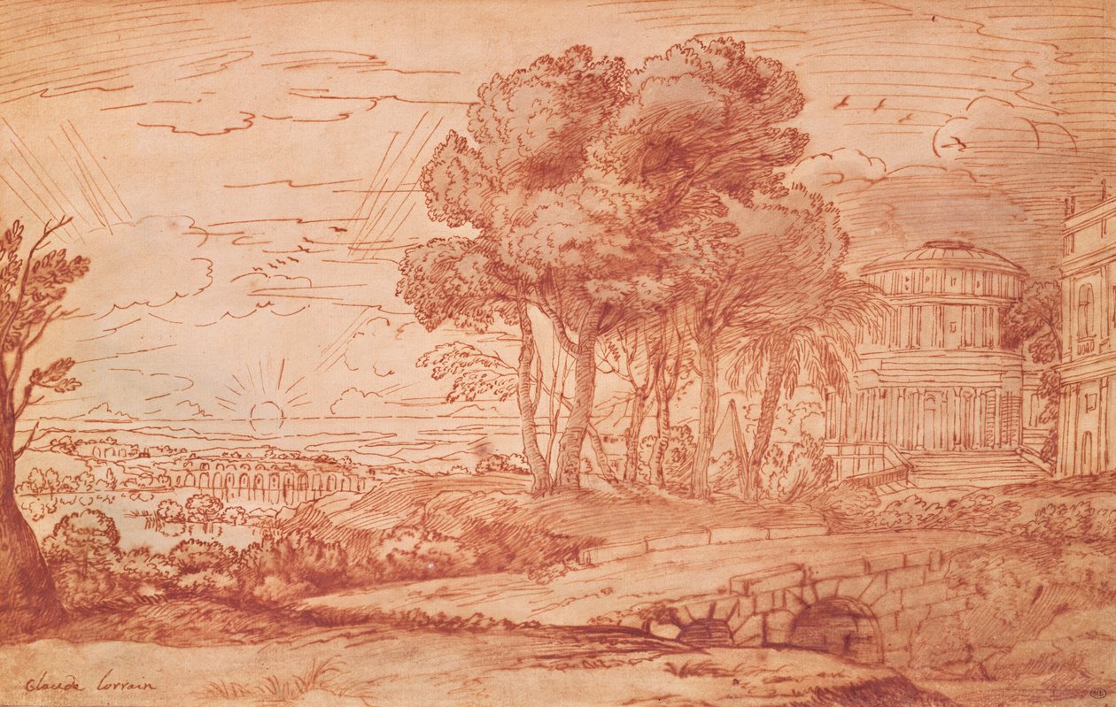 De tempel van Apollo op het eiland Delos, c.1648 door Claude Lorrain