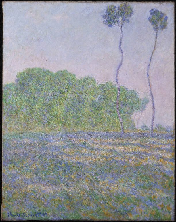 Weide in Giverny door Claude Monet