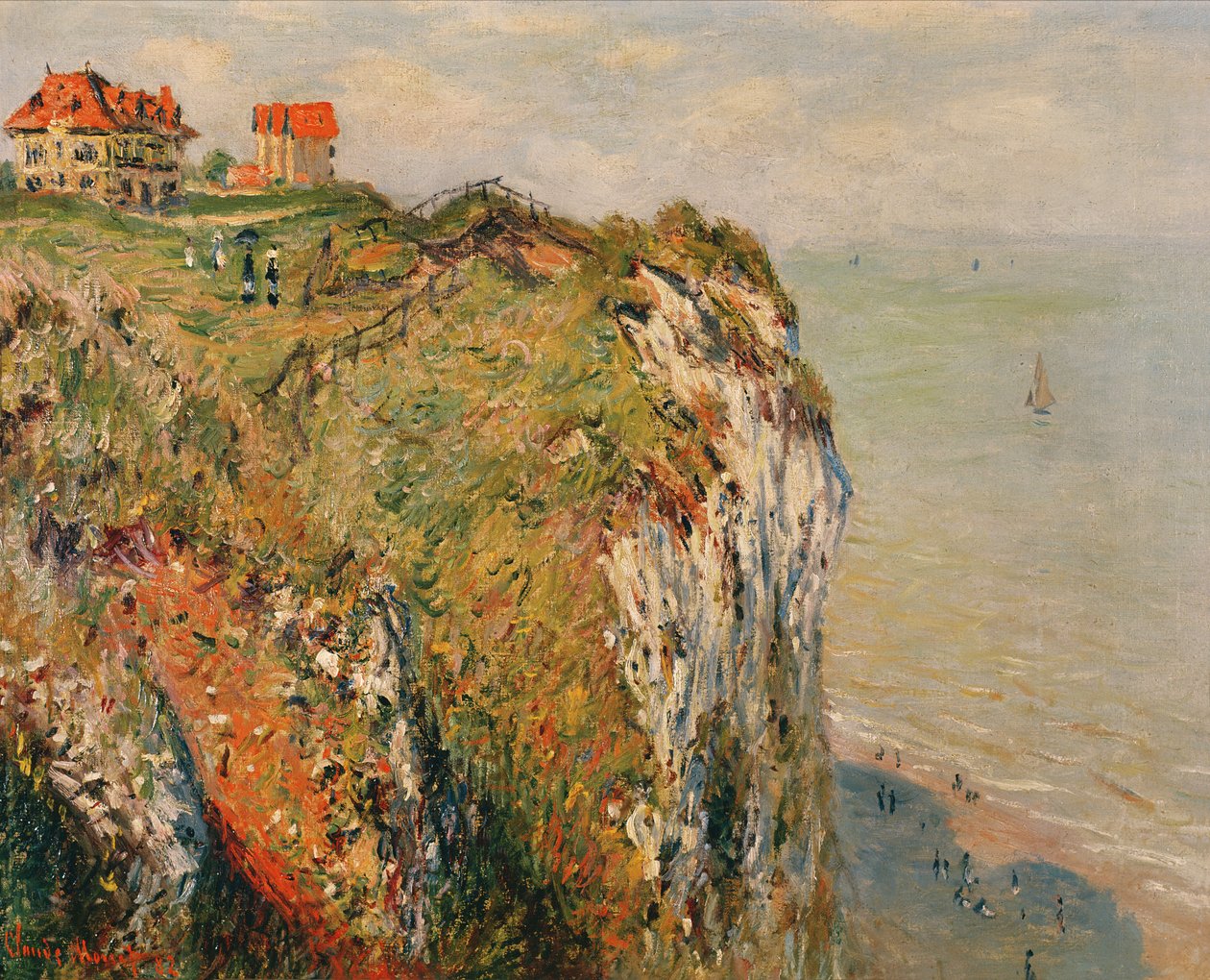 Klip bij Dieppe, 1882 door Claude Monet