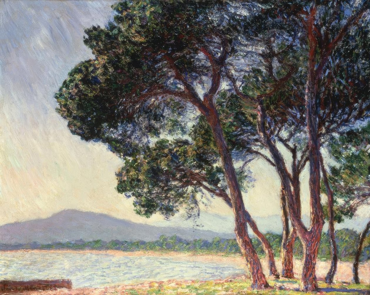 Het strand van Juan-les-Pins door Claude Monet