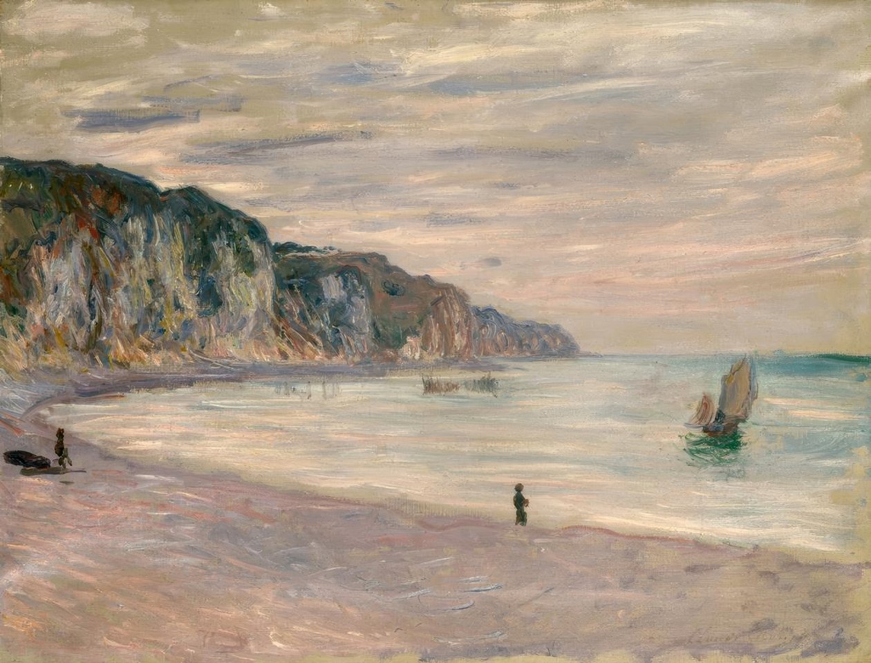 De kliffen bij Pourville door Claude Monet
