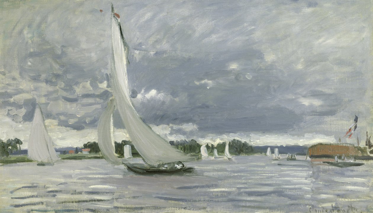 Regatta in Argenteuil, 1872 door Claude Monet