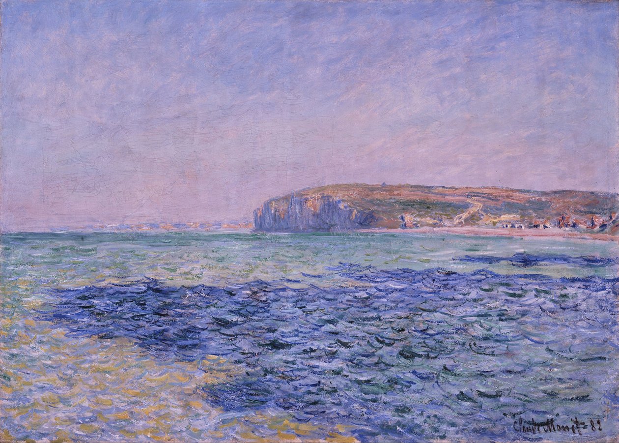 Schaduwen op de Zee. De Kliffen bij Pourville door Claude Monet