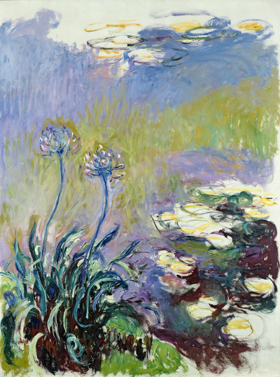 De Agapanthus, 1914-17 door Claude Monet