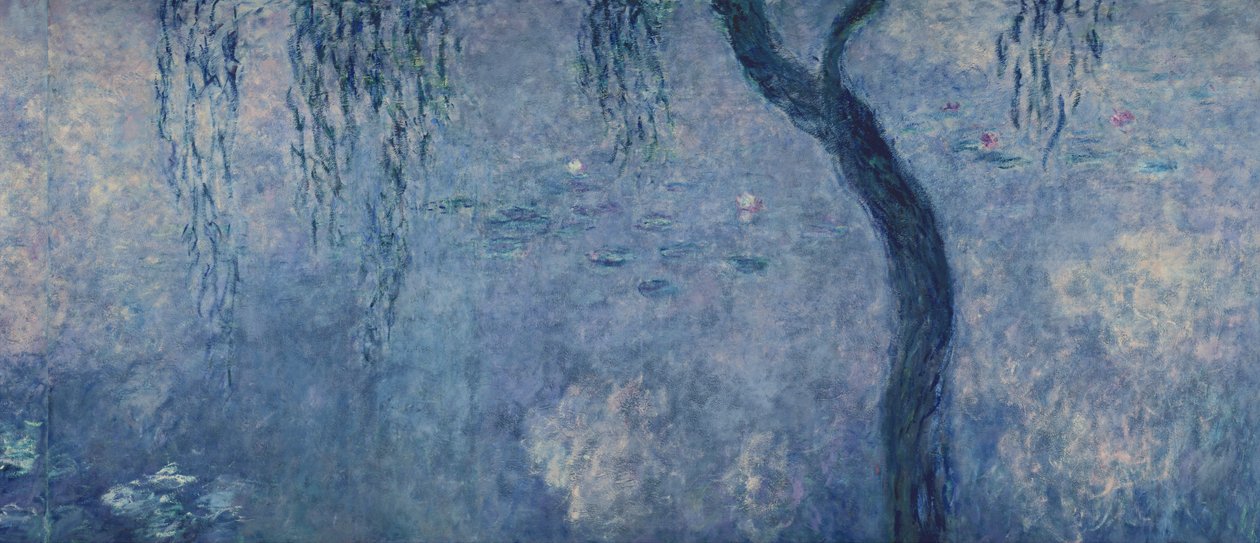 Waterlelies: Twee Treurwilgen, rechter sectie door Claude Monet