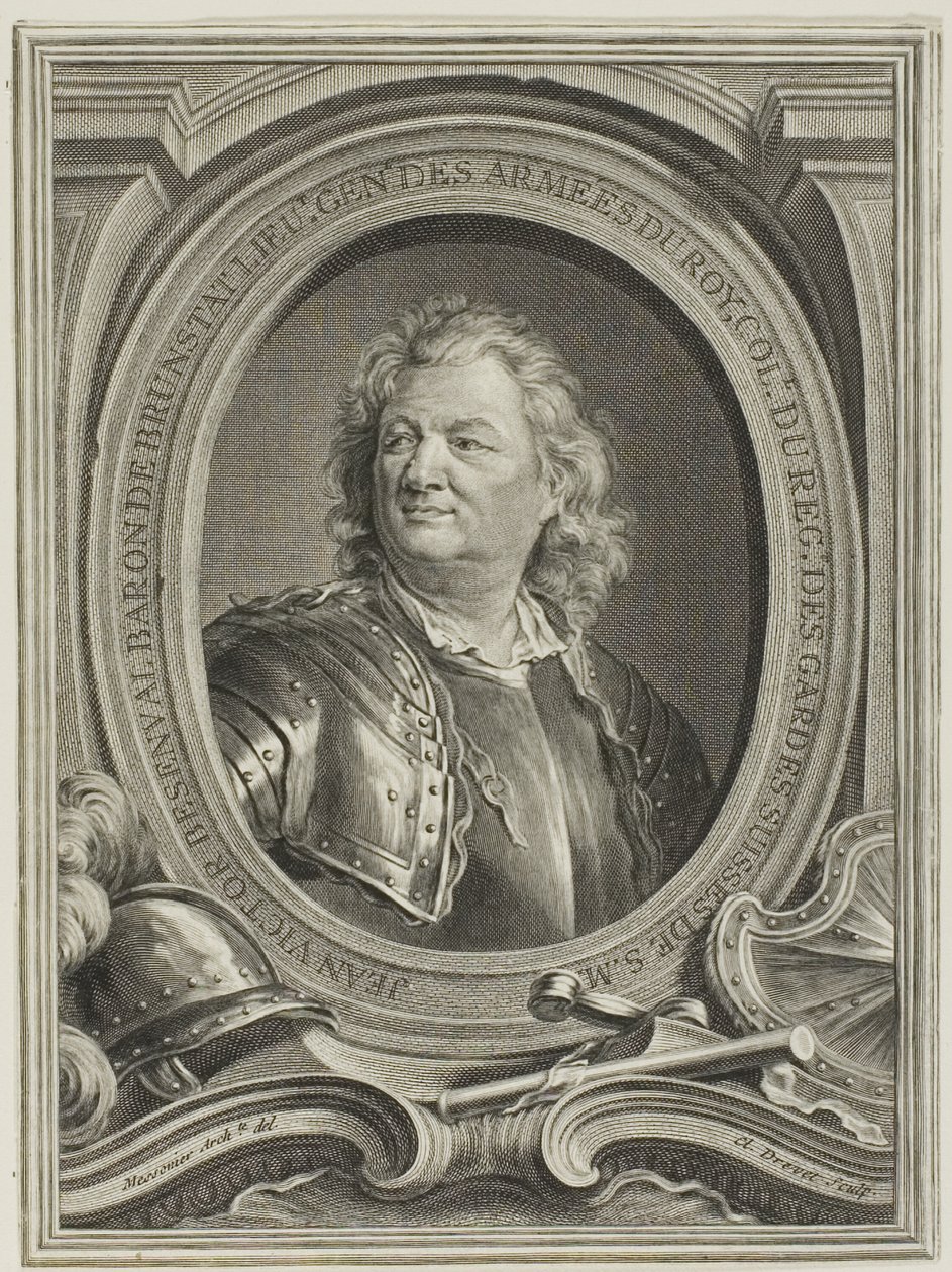 Portret van Jean-Victor, baron de Besenval door Claude Drevet