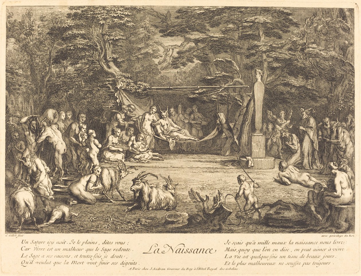De Geboorte door Claude Gillot