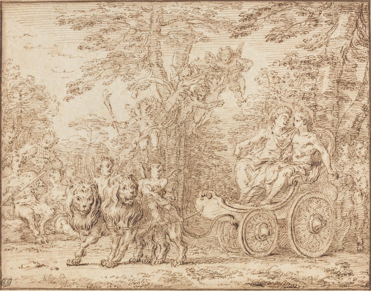 De Triomf van het Huwelijk door Claude Gillot
