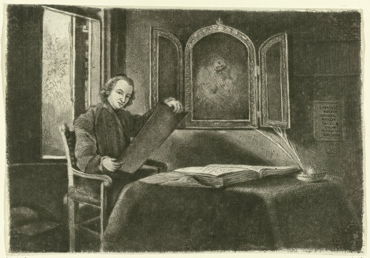 Portret van Ponce-François Copette als Abraham Francen door Claude Henri Watelet
