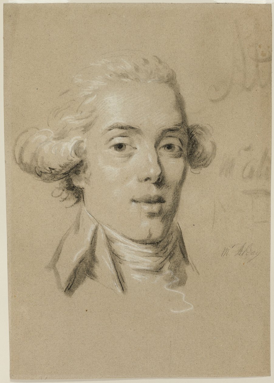Portret van een Jonge Man door Claude Jean Baptiste Hoin