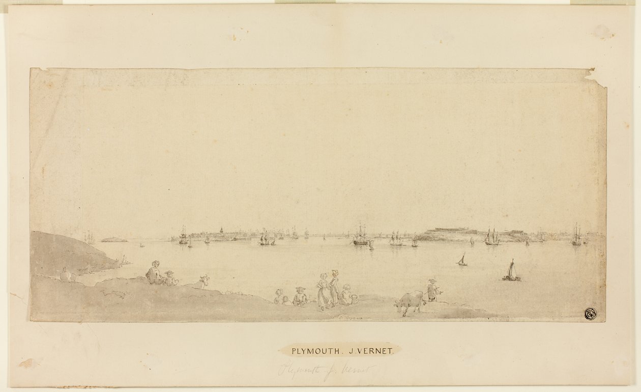 Haven van Plymouth door Claude Joseph Vernet