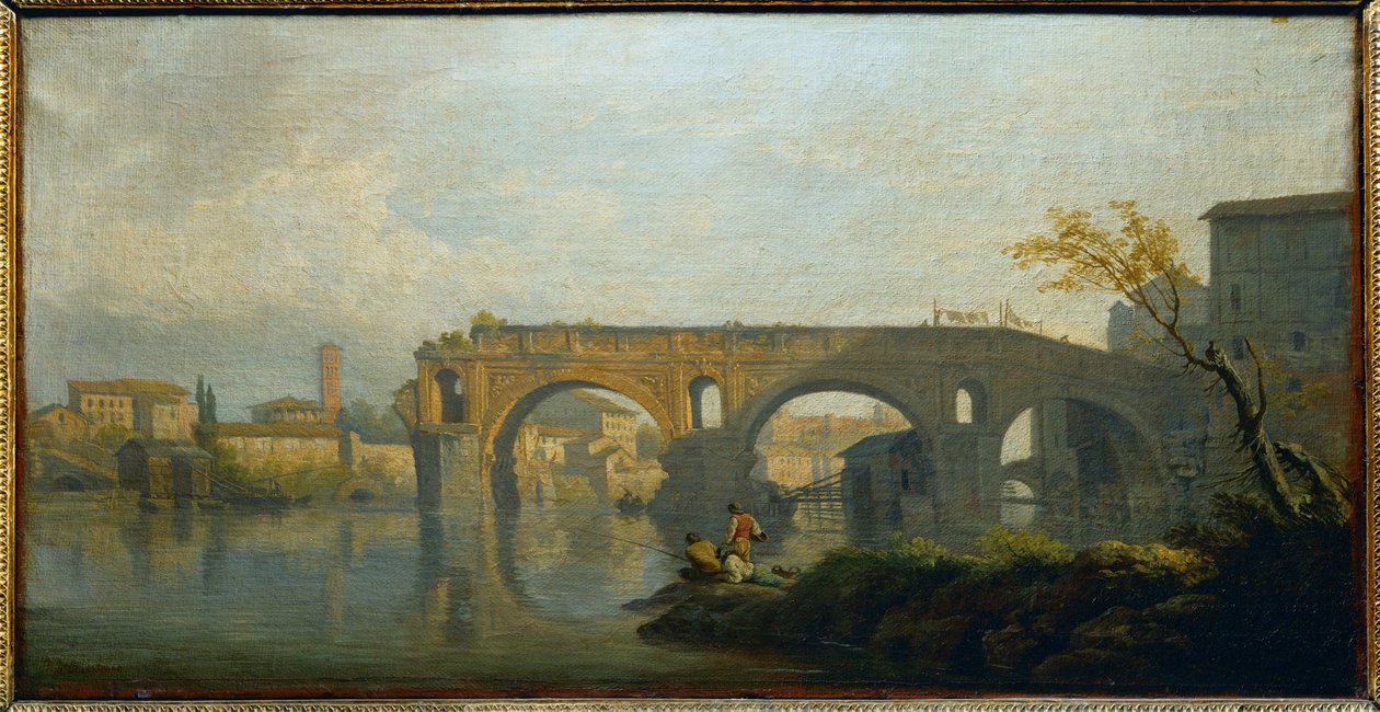 De Ponte Rotto, Rome ... door Claude Joseph Vernet