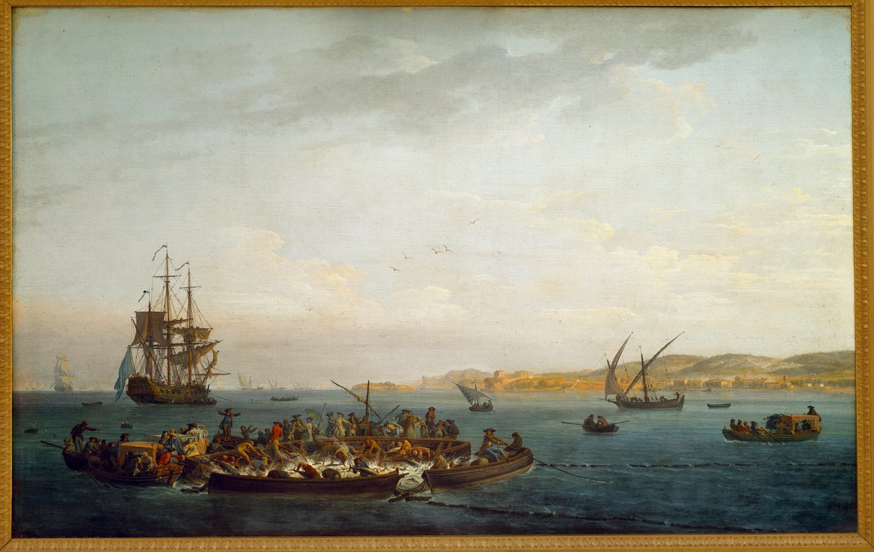 Tonijnvisserij door Claude Joseph Vernet