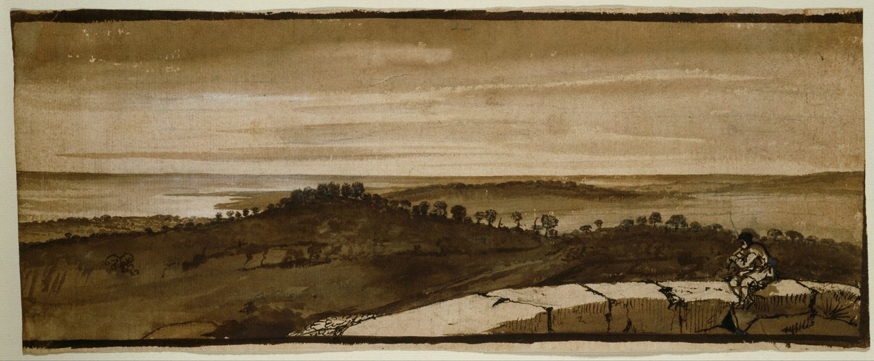 Panorama vanaf de Sasso door Claude Lorrain