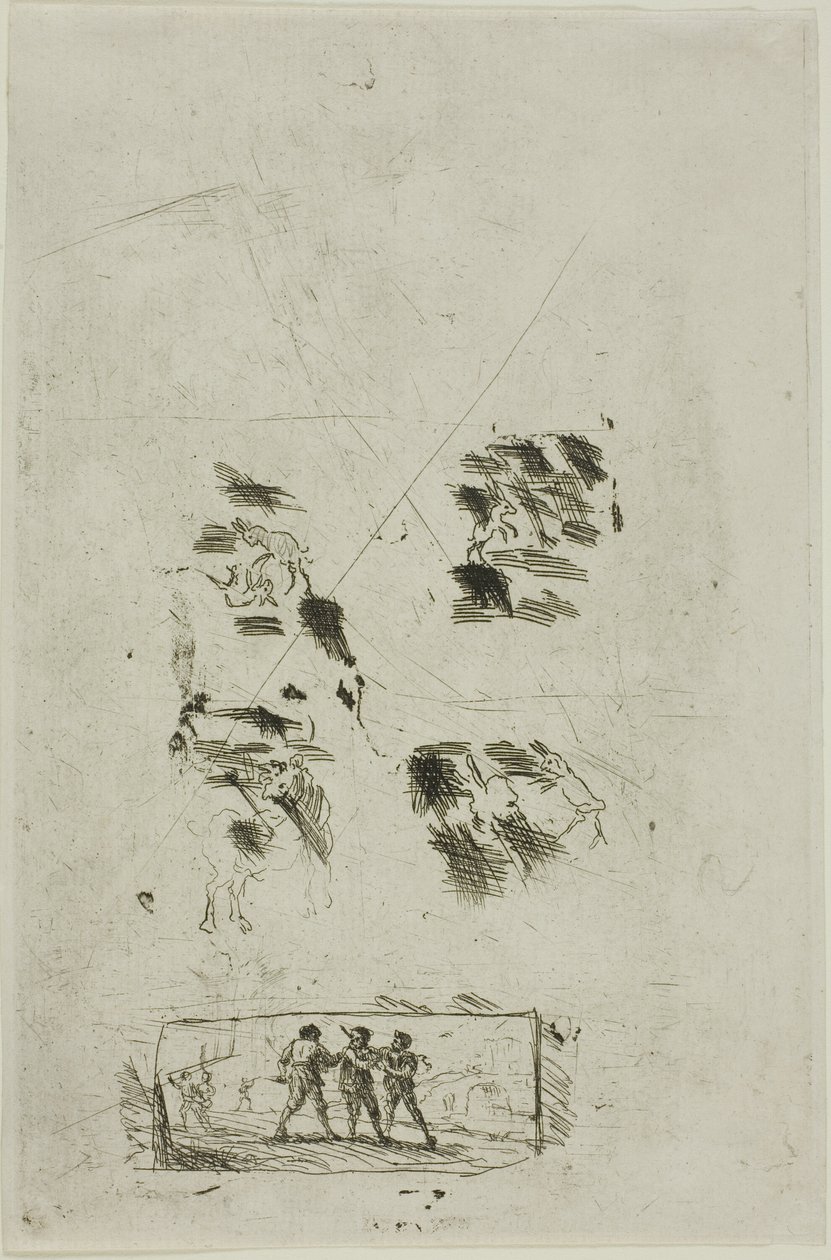 Studie voor een scène met bandieten door Claude Lorrain