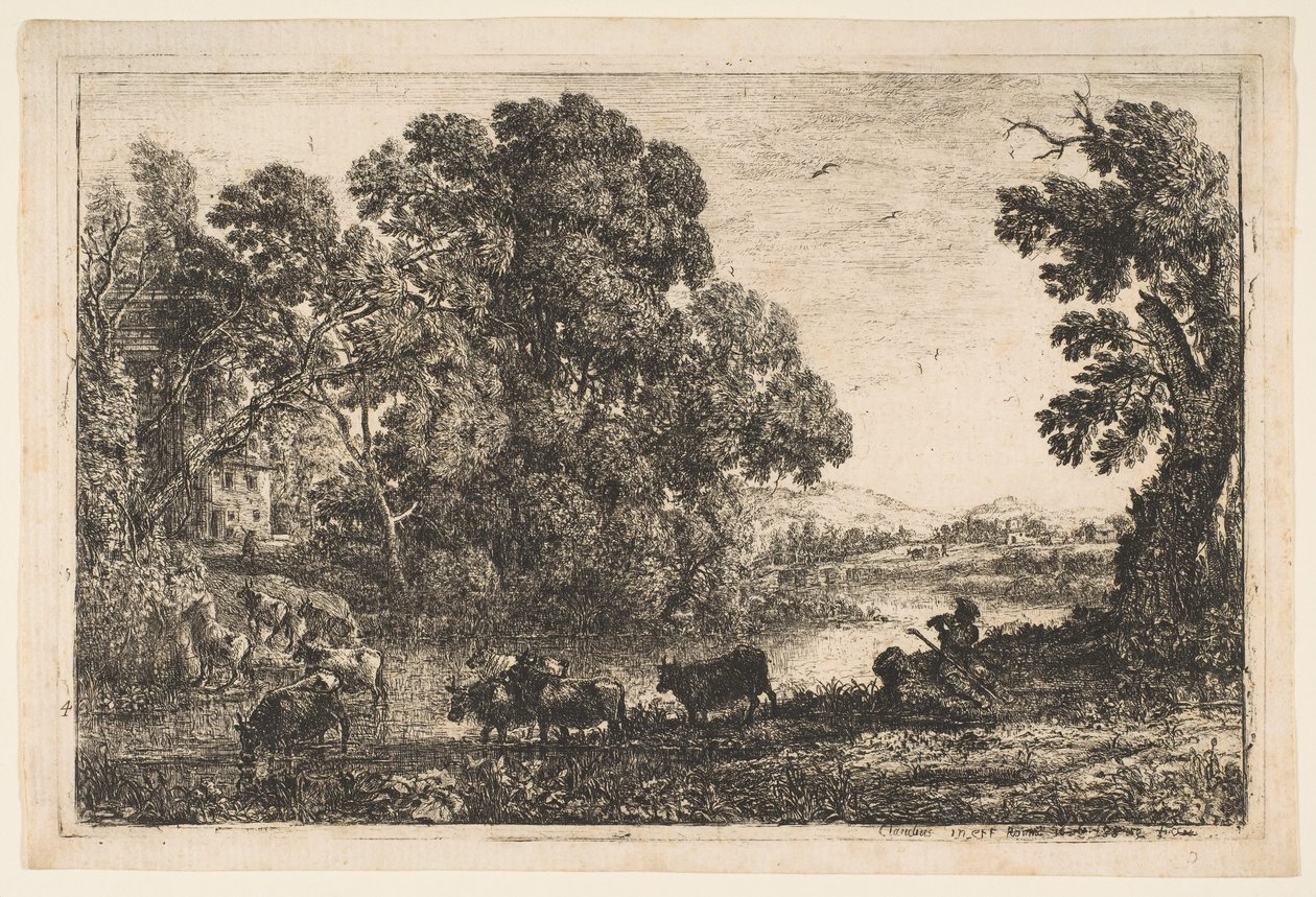 De koeherder, 1636 door Claude Lorrain