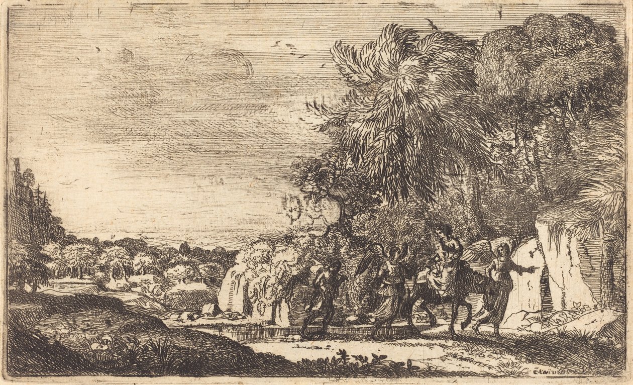 De Vlucht naar Egypte (La fuite en Egypte) door Claude Lorrain