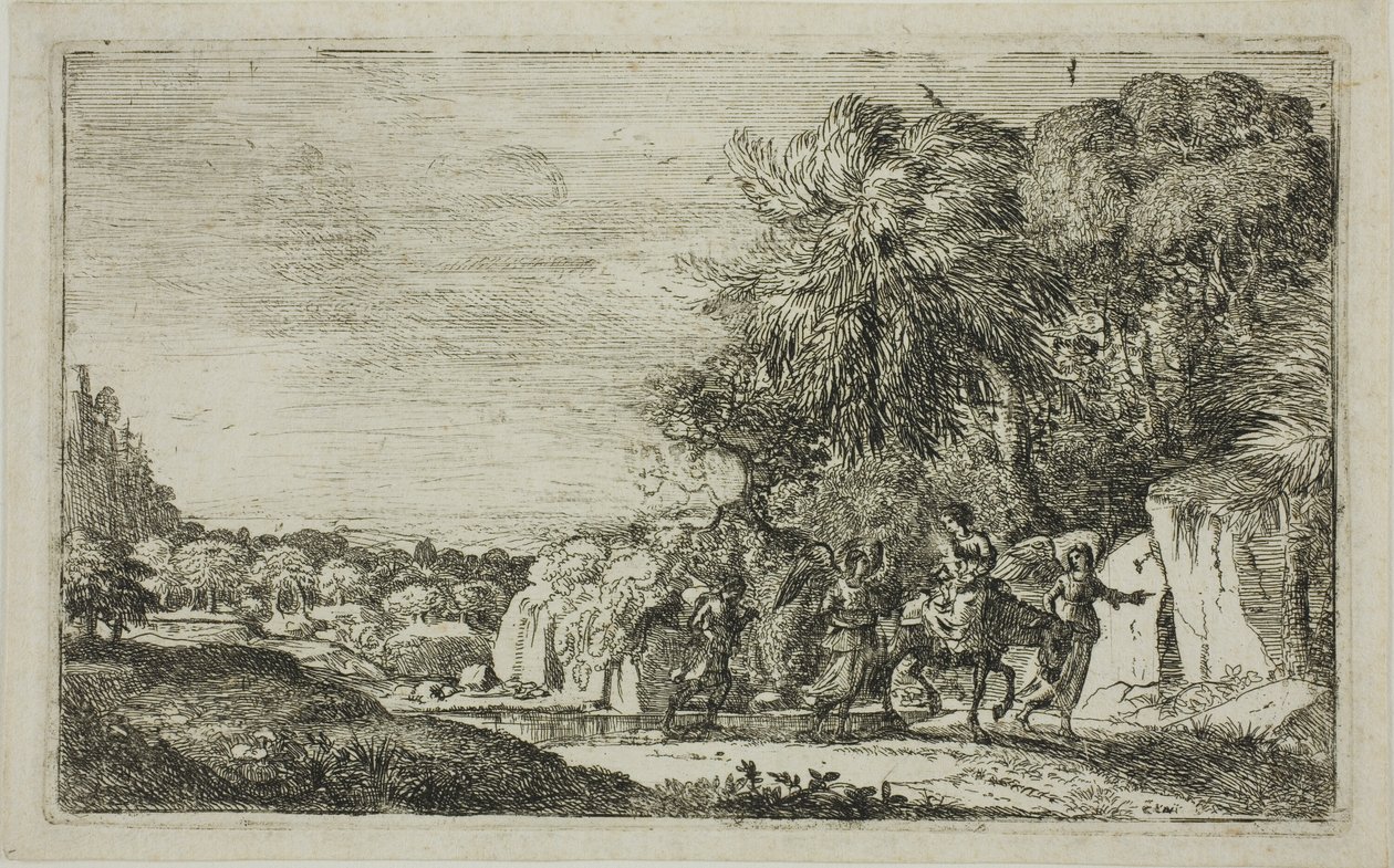 De vlucht naar Egypte door Claude Lorrain