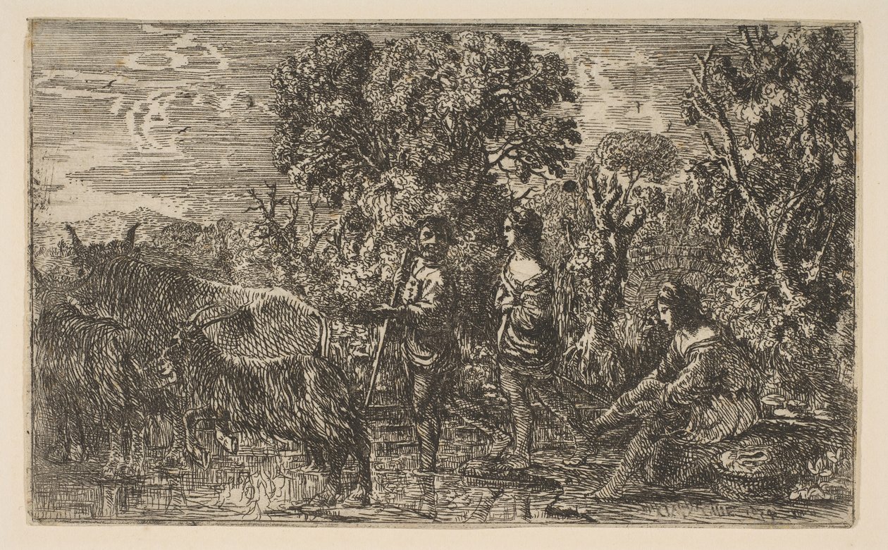 De doorwaadbare plaats, 1634 door Claude Lorrain