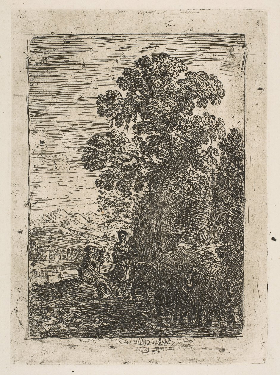 De herder en de herderin, ca. 1630 door Claude Lorrain