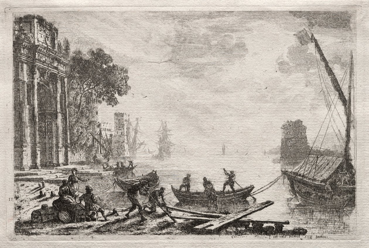 De Zonsondergang, 1634 door Claude Lorrain