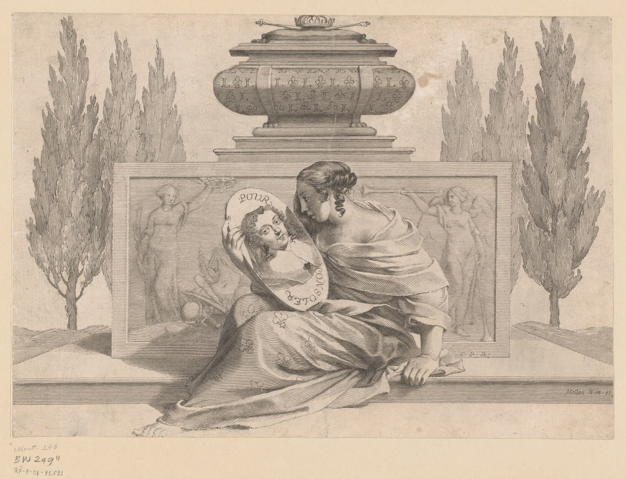 Allegorie op Anna van Oostenrijk door Claude Mellan