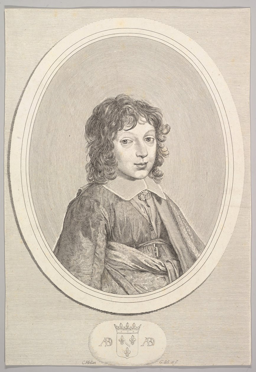 Armand de Bourbon, prins de Conti door Claude Mellan