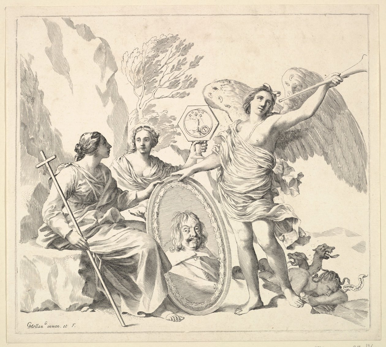 Louis-Emmanuel de Valois, graaf van Alais en hertog van Angoulême door Claude Mellan