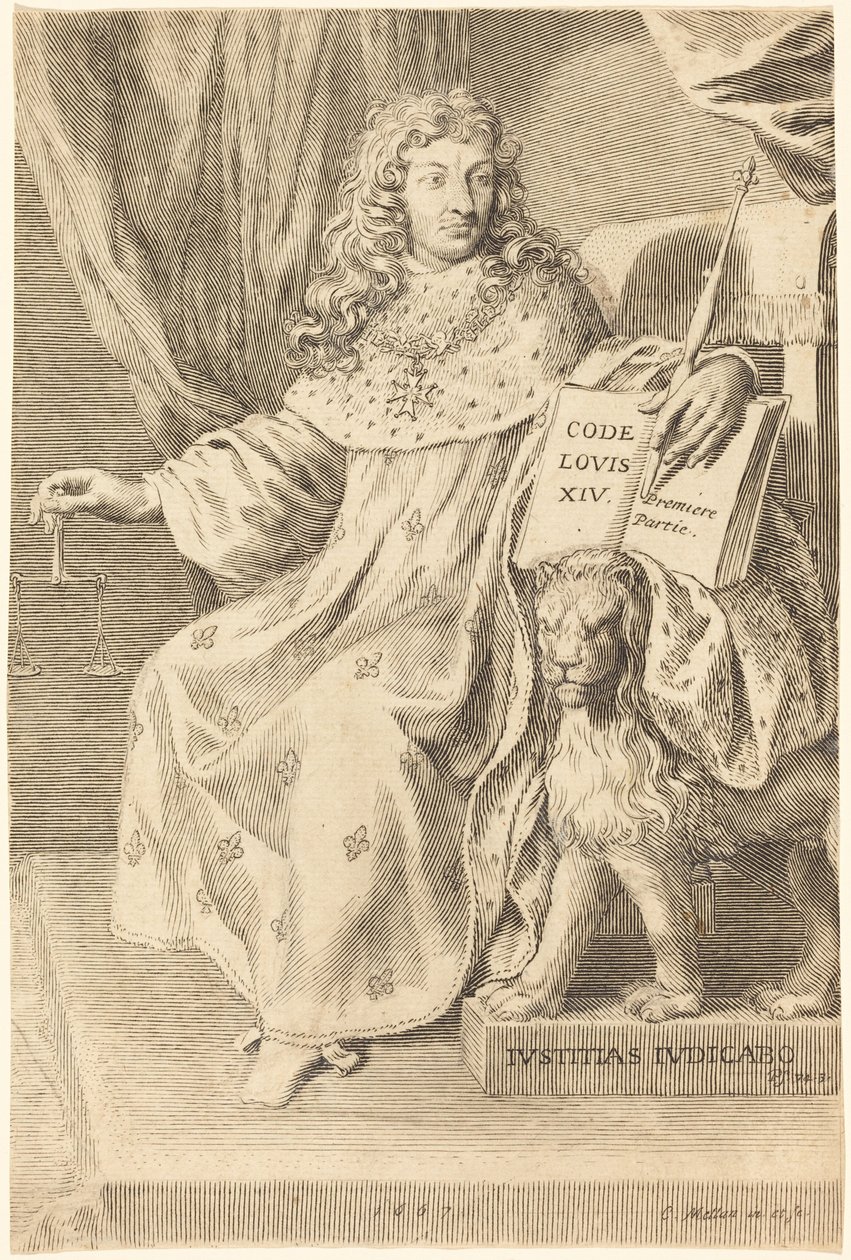 Lodewijk XIV door Claude Mellan