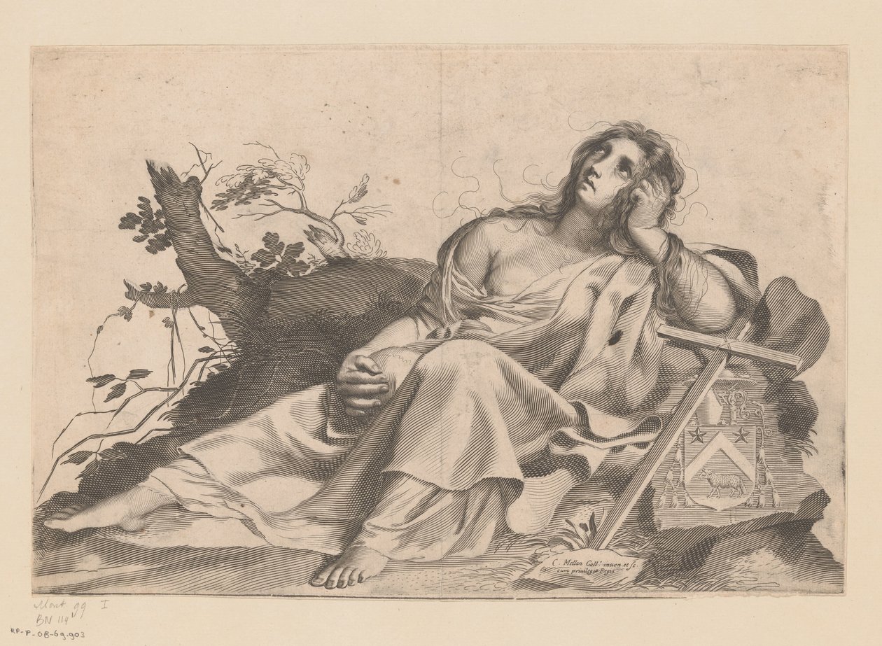 Maria Magdalena door Claude Mellan