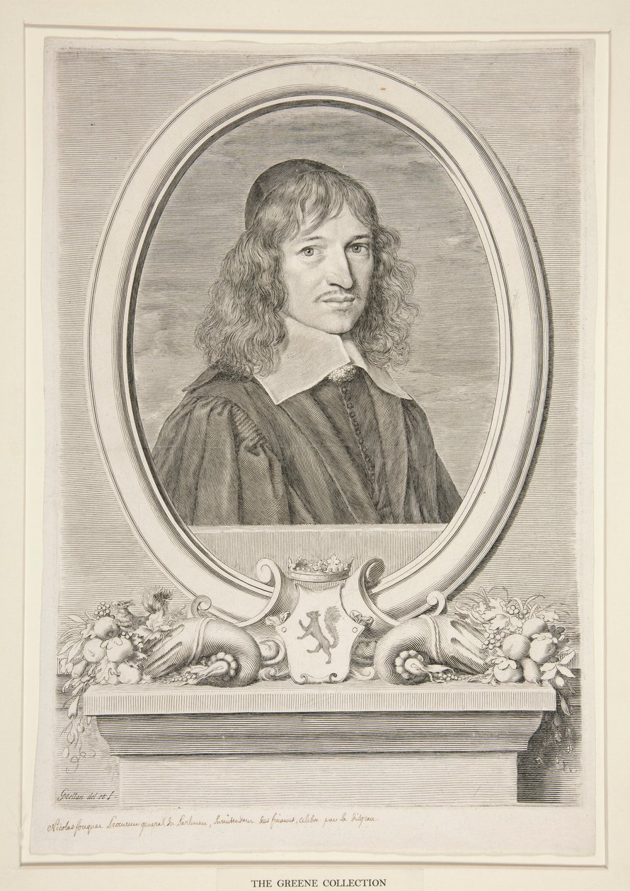 Nicholas Fouquet, Burggraaf van Melun en van Vaux (1615-1680) door Claude Mellan