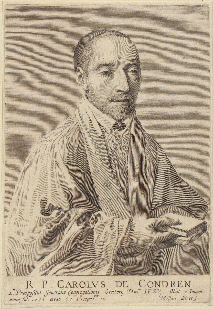 Portret van Charles de Condren door Claude Mellan