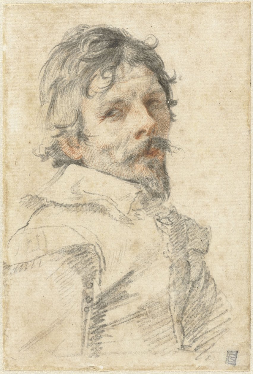 Zelfportret, c. 1640 door Claude Mellan